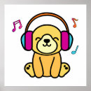 Search for dog with headphones posters Music