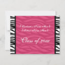 Search for zebra graduation invitations Hot pink