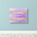Search for gold glitter canvas prints Purple