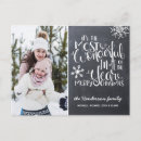 Search for grey snowflakes postcards Chalkboard