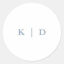 Search for monogram invitation wedding stickers Dusty blue