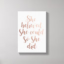 Search for rose gold canvas prints Girly