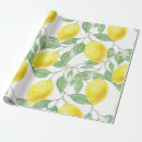 Search for lemons wrapping paper Yellow