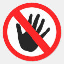 Search for do not touch stickers Hand