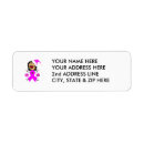 Search for breast cancer ribbon return address labels Survivor