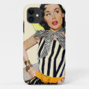 Search for vintage lady iphone cases White
