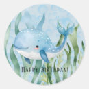 Search for whale birthday stickers Blue