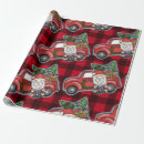 Search for red truck christmas wrapping paper Plaid