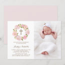 Search for blush pink christening invitations Watercolor