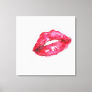 Search for red lips canvas prints Lipstick