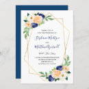 Search for navy blue peach wedding invitations Modern