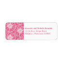 Search for pink daisy return address labels Modern