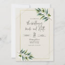 Search for olive green and gold wedding invitations Greenery