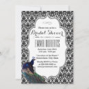 Search for elegant peacock bridal shower invitations Peafowl
