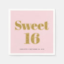 Search for sweet 16 napkins Glitter