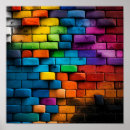 Search for brick wall posters Colourful