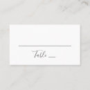 Search for black and white place cards Plain