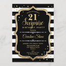 Search for black and white 21st birthday invitations Elegant