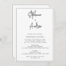 Search for black white rehearsal dinner invitations Simple