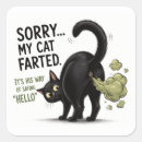 Search for farting stickers Black cat