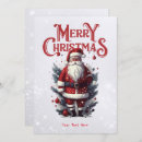 Search for vintage santa claus christmas cards Red