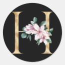 Search for monogram letter h stickers Black