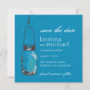 Search for fireflies save the dates Mason jar