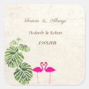 Search for flamingo wedding stickers Palm leaves