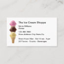 Search for ice cream shop business cards Store