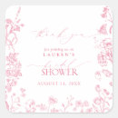 Search for vintage pink floral bridal shower stickers Garden