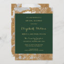 Search for hunter green and gold invitations Retro