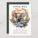 Search for elephant birthday invitations Boy