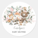Search for pink owl baby shower stickers Woodland