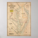 Search for chesapeake bay map art Vintage