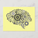 Search for intelligence horizontal postcards Brain