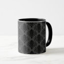 Search for grey damask mugs Black
