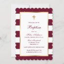Search for burgundy christening invitations Gold