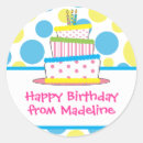 Search for polka dot birthday cake stickers Cupcake