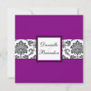 Search for purple damask monogram invitations Initials