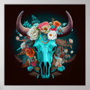 Search for flower skull posters Western