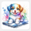 Search for little puppy stickers Watercolor