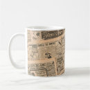 Search for vintage newspaper mugs Old
