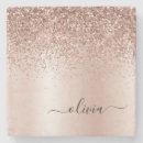 Search for brushed gold metal coasters Glitter