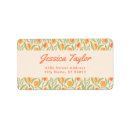 Search for retro floral return address labels Vintage