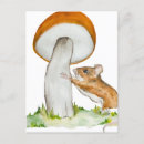 Search for wild mushrooms postcards Cute