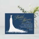 Search for navy and gold bridal shower invitations Bride