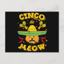 Search for cat in sombrero postcards Cinco de mayo