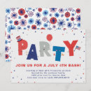 Search for funny independence day invitations Red white and blue