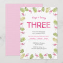 Search for flamingo 3rd birthday invitations Tropical