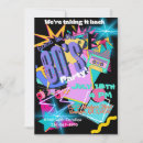 Search for back to the 80s invitations Neon
